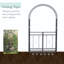 81" Metal With Double Doors And Locking Gate, Perfect For Party Wedding Arch, Grey Suitable Climbing Vines Party,