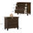 Mid-Century Modern Solid Wood Nightstand 3-Drawers-543173815