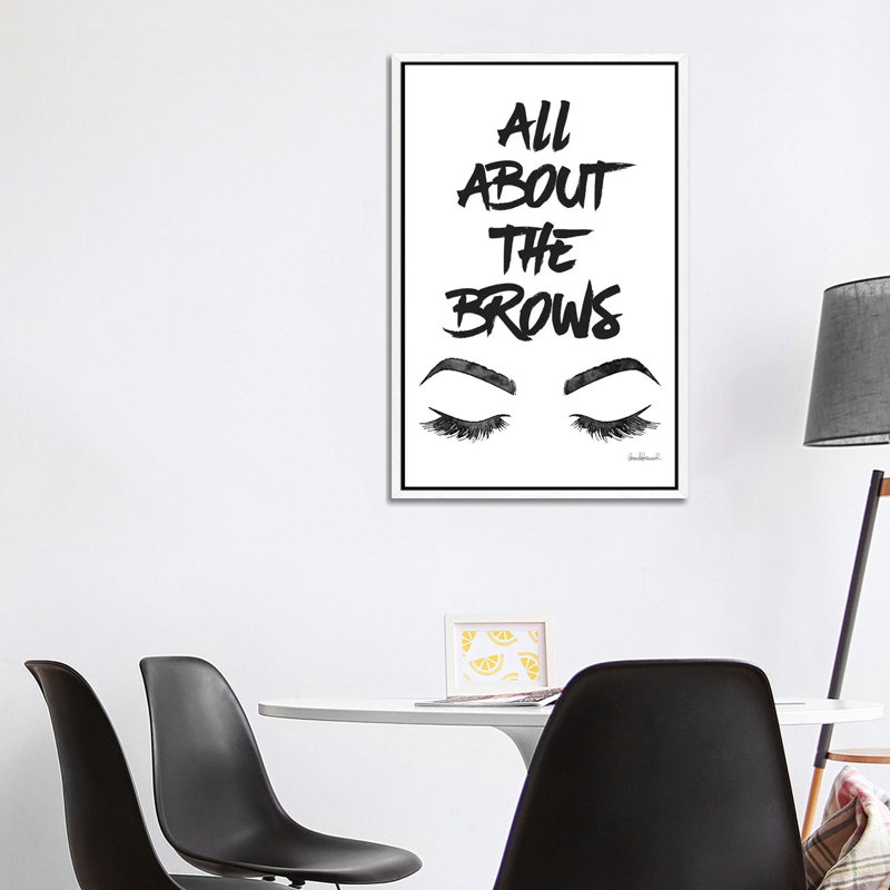 All About The Brows by Amanda Greenwood - Print on Canvas, 101.6 cm H x 66.04 cm W, White Framed Canvas