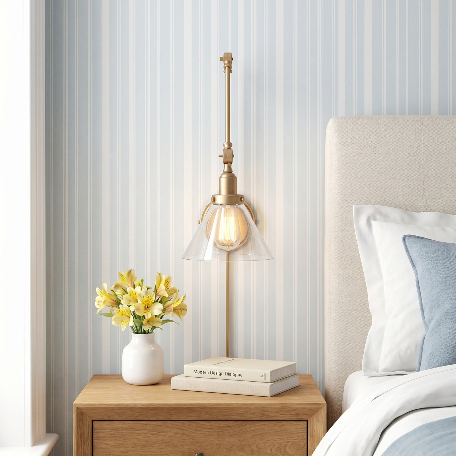 Catalina Single Light Swing Arm Sconce, Bronze