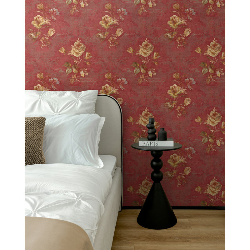  Papier peint sans motif Designs Delia, Rouge