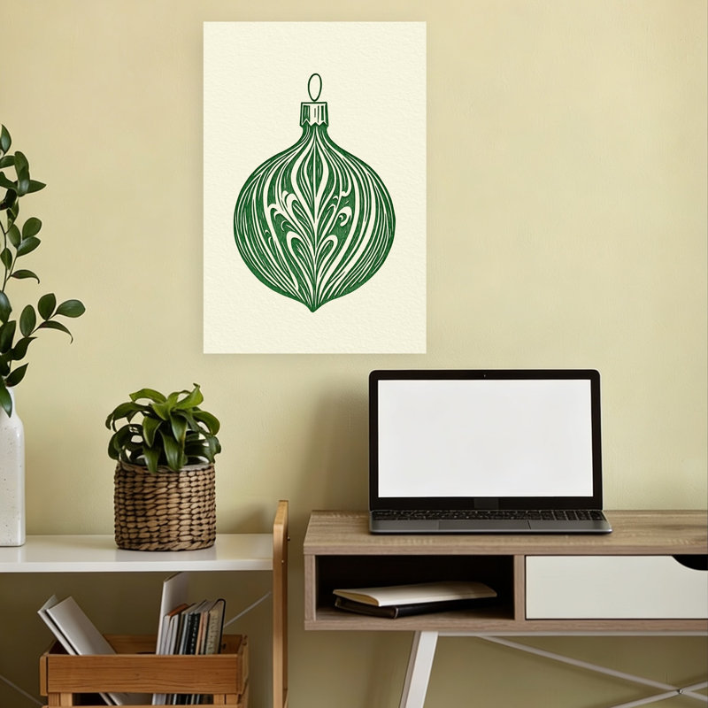 «Woodcut Bauble», reproduction d'art abstrait contemporain, H 18 po x l 12 po