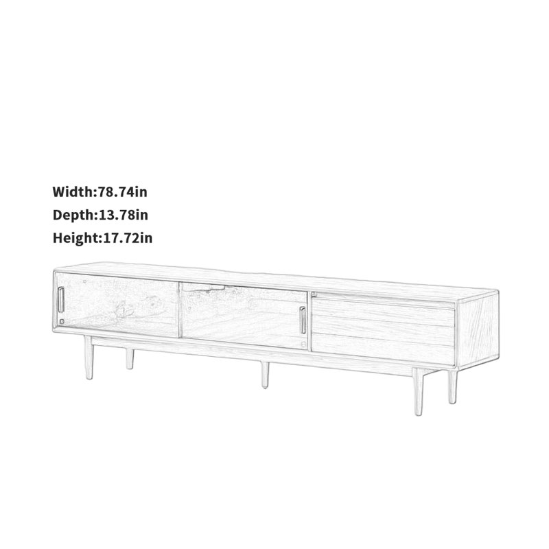 Creative Solid Wood TV Stand