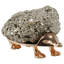Figurine de tortue en métal avec objet décoratif