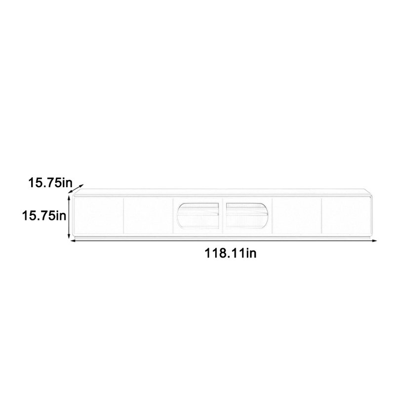 Cream style solid wood TV stand