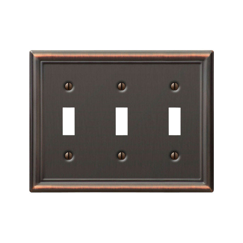 Tindle No Subject 3 - Gang Toggle Light Switch Jumbo Wall Plate