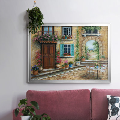 Toile tendue avec encadrement de galerie toscane