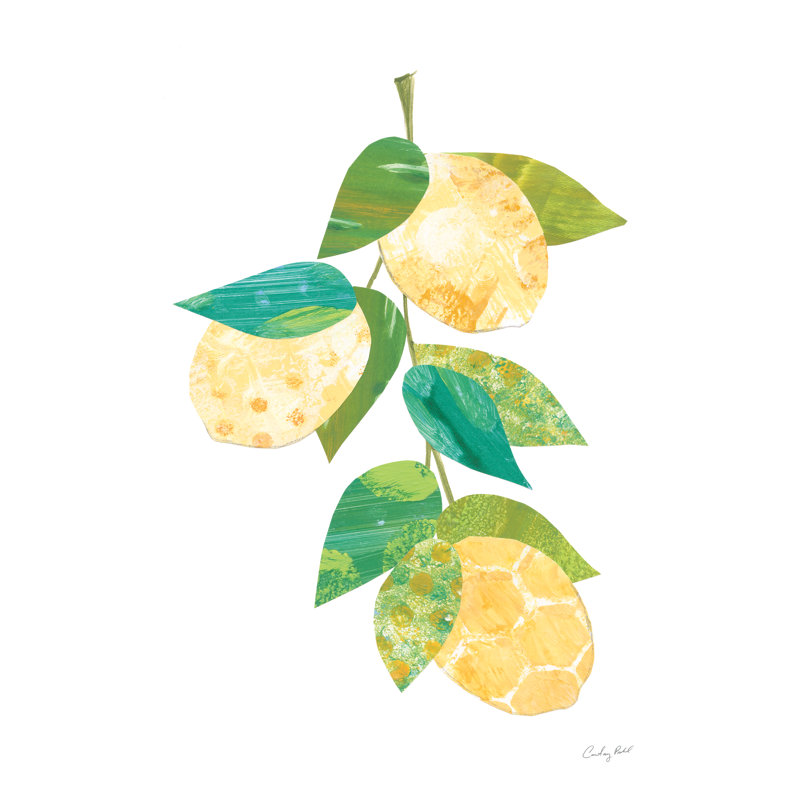 Summer Lemons II by Courtney Prahl - Painting, 76 cm H x 51 cm W, Wrapped Canvas