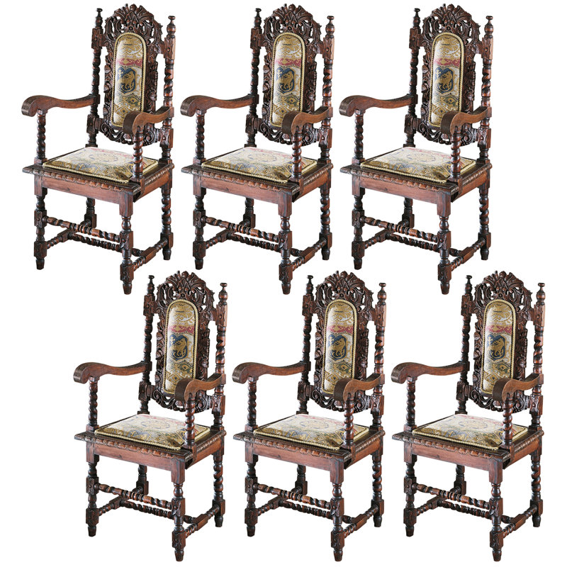 Chicago Bears Handcrafted Walnut Wood High-Back Accent Chair
