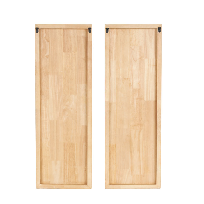 2 pièces minimalistes encadrées sur bois