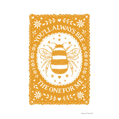 Bee the One 1 Piece Wrapped Canvas Wall Art