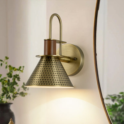 1-light Honeycomb Shade Armed Wall Sconce