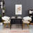 Modern Mid Century Dining Chair, Upholstered Velvet Dining Room Chairs with Metal Legs for Makeup/Living Room-1322604431