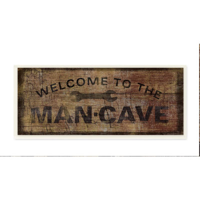 Impression sur toile, "man cave tools texture word design