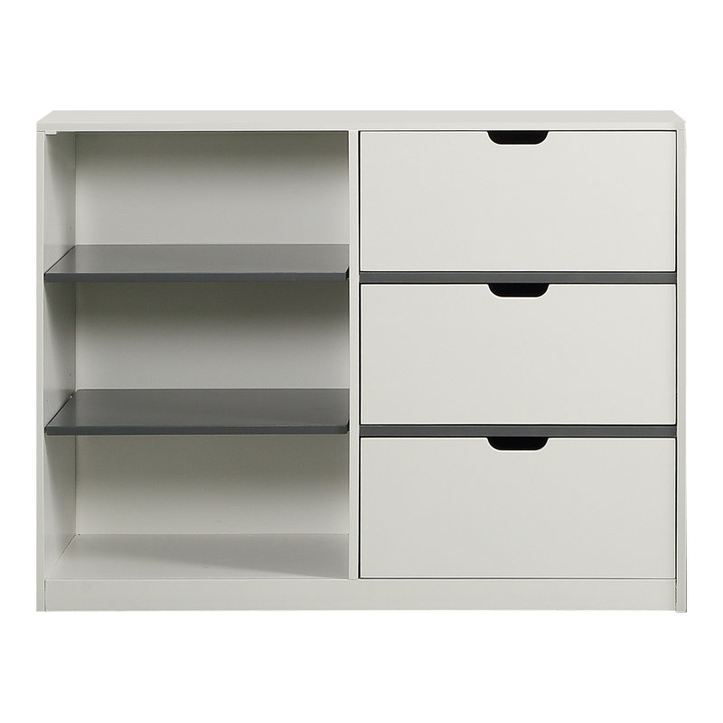 ACME Ratana Cabinet, White & Gray Finish