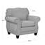 Chaise en tissu Barry, gris