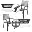 Chaise de salle à manger d'extérieur Randoil, 2 chaises de patio empilables, structure en fer toutes saisons avec finition thermolaquée pour le jardin, noir