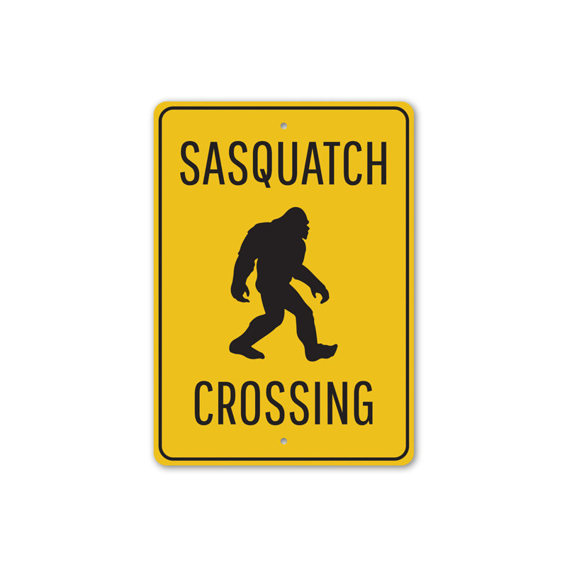 Panneau en aluminium Sasquatch Crossing, H 14 po x l 10 po x P 0,04 po