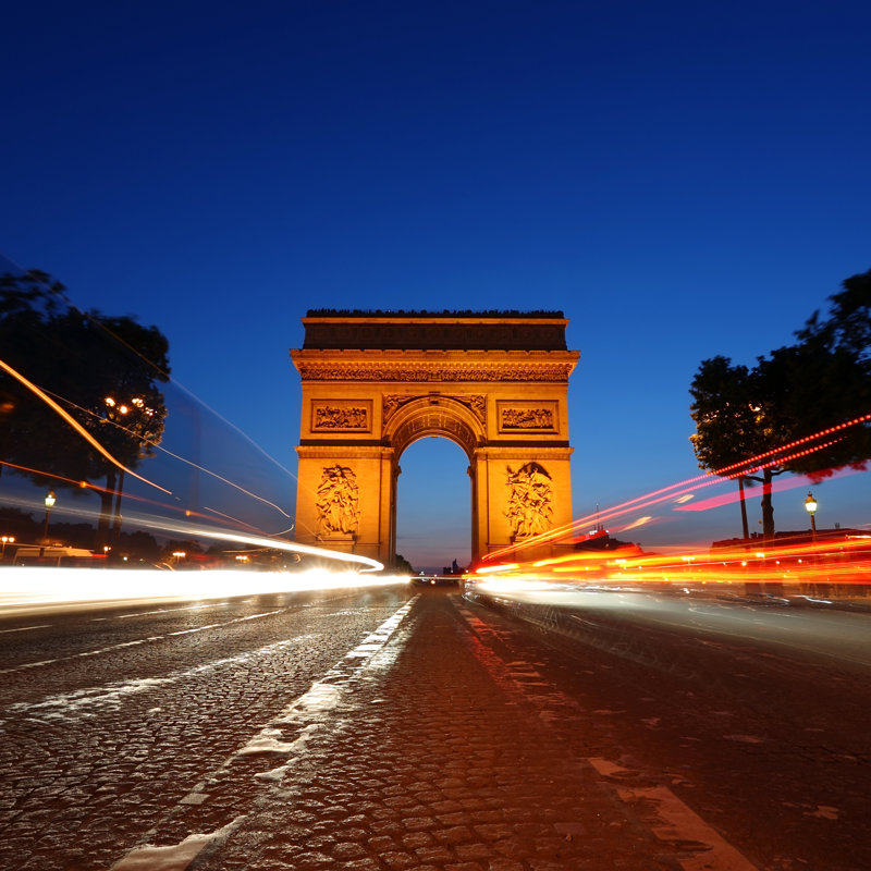 Arc De Triomphe, Paris by Isarescheewin - Wrapped Canvas Print, 30cm H x 30cm W