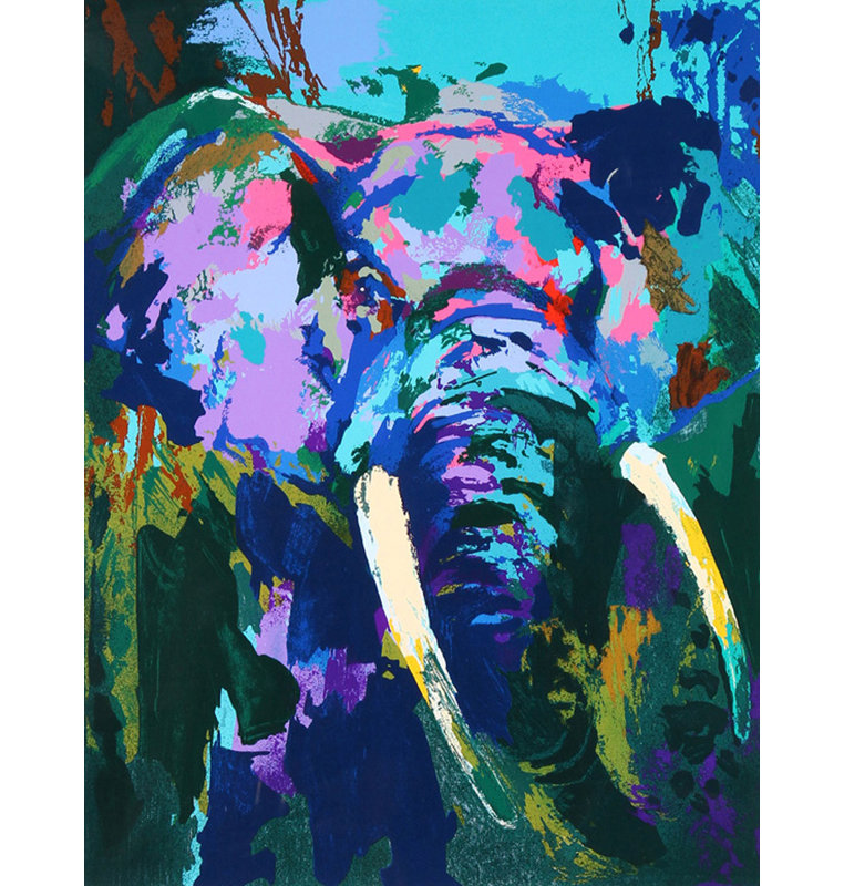 Portrait de l'éléphant, H 18 po x l 14 po