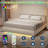 LED Teddy Fleece Platform Bed Frame with Round Corner Upholstered Headboard-382251205-382251203
