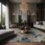 Tapis gris soyeux et moelleux-1887291781