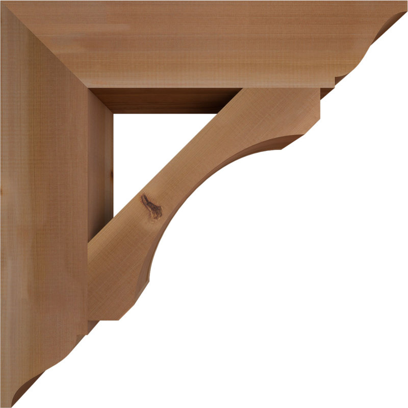 Support en bois rustique traditionnel BKTLEC01, Cèdre rouge de l'Ouest (lisse), H 28 po x l 5,5 po x P 28 po