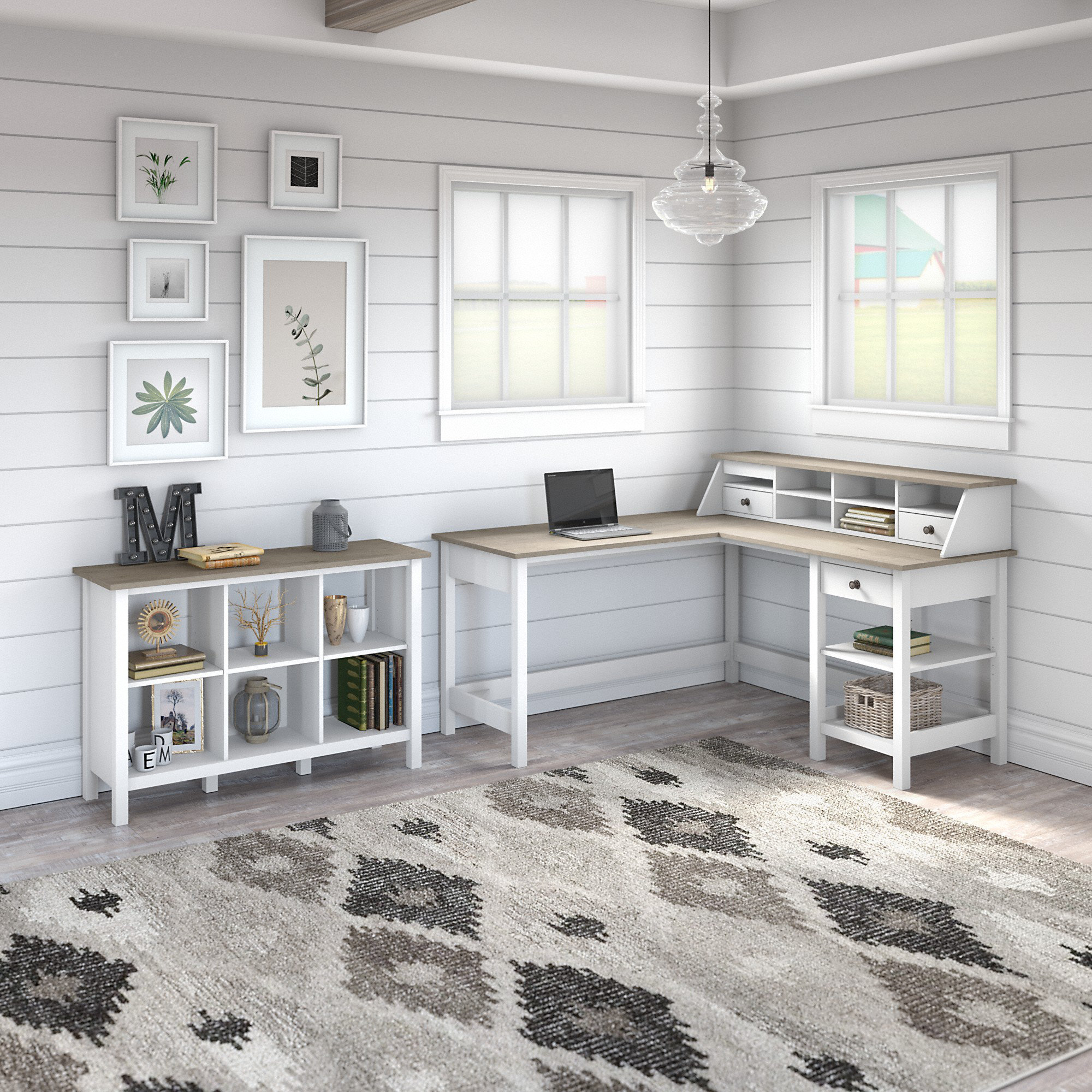 Laurel Foundry Modern Farmhouse Jace 60W L Shaped Computer Desk With ...