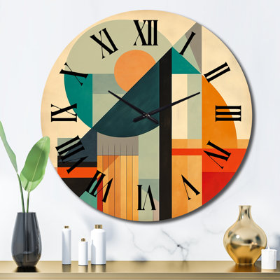 Pleine horloge murale Mid-Century