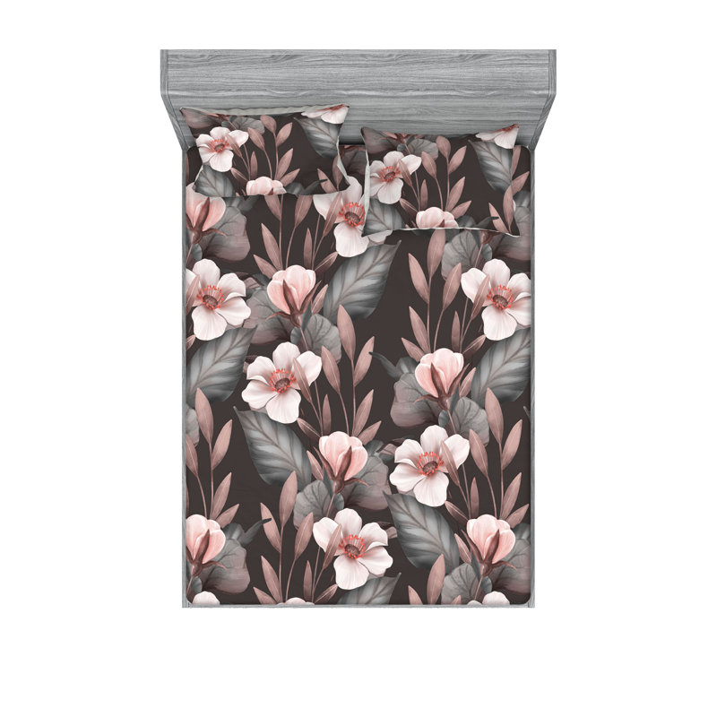 Drap-housse et taie décorative Ambesonne, Ensemble de draps très grand californien avec 2 t