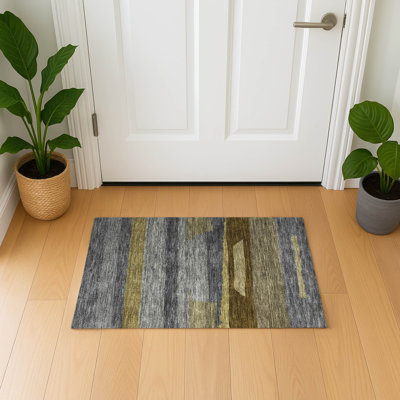 Premium Machine Washable Lubbers AMF1736 Stripe Rug