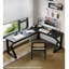 Bureau de coin en L en bois massif-607402708