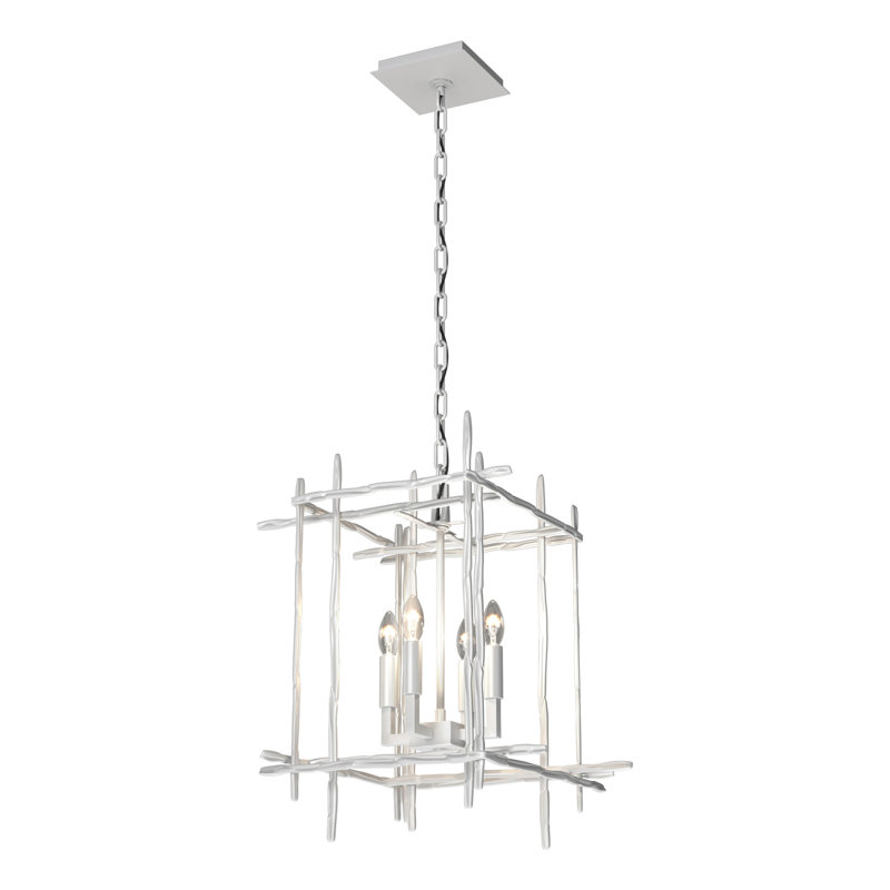 Tura - Light Rectangle Chandelier, White, Small