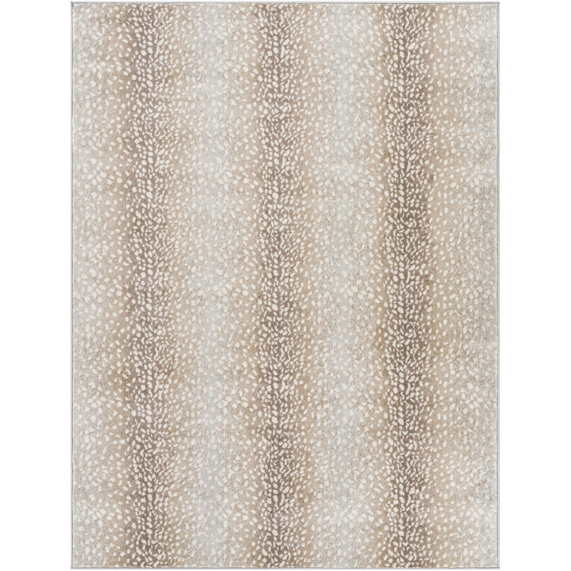Angelick Camel/Light Gray Area Rug, Round 6'7"