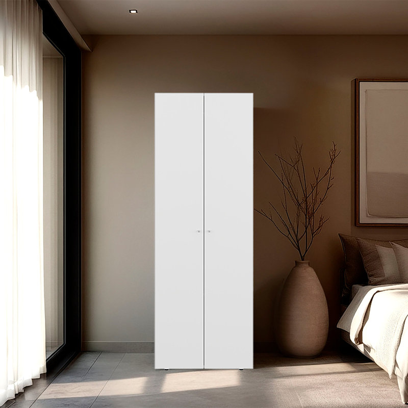 Armoire-penderie moderne 2 portes, Blanc