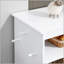 Armoire de rangement blanche avec bols surélevés