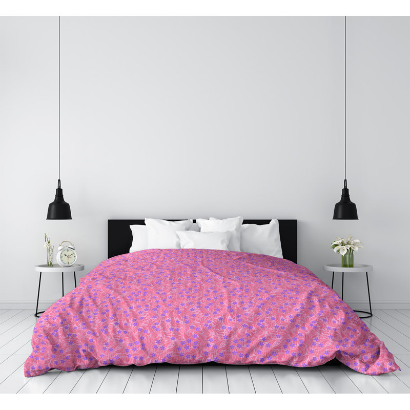 Housse de couette Katelyn Elizabeth, Housse de couette pour très grand lit, Rose/mauve, Microfibre