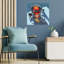 Art mural contemporain abstrait clair-121312803