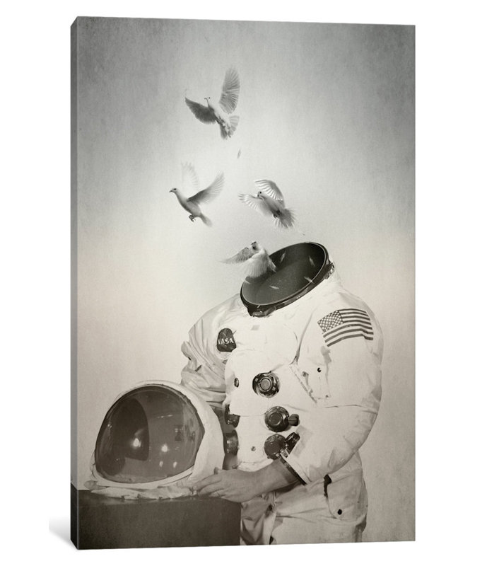 «Doves», impression sur toile, H 40 po x l 26 po x P 1,5 po, Toile tendue, Pas de tapis