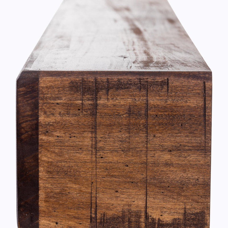 Dogberry Collections Rustic Mantel Shelf, Aged oak, 5.5" H x 60" W x 6.25" D
