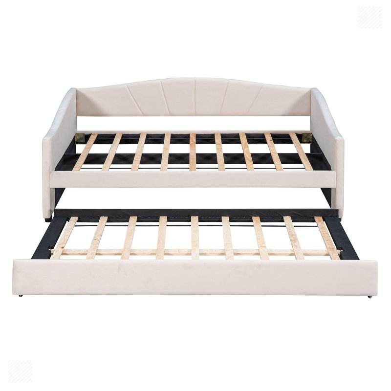 Canapé 81 po, Velours beige