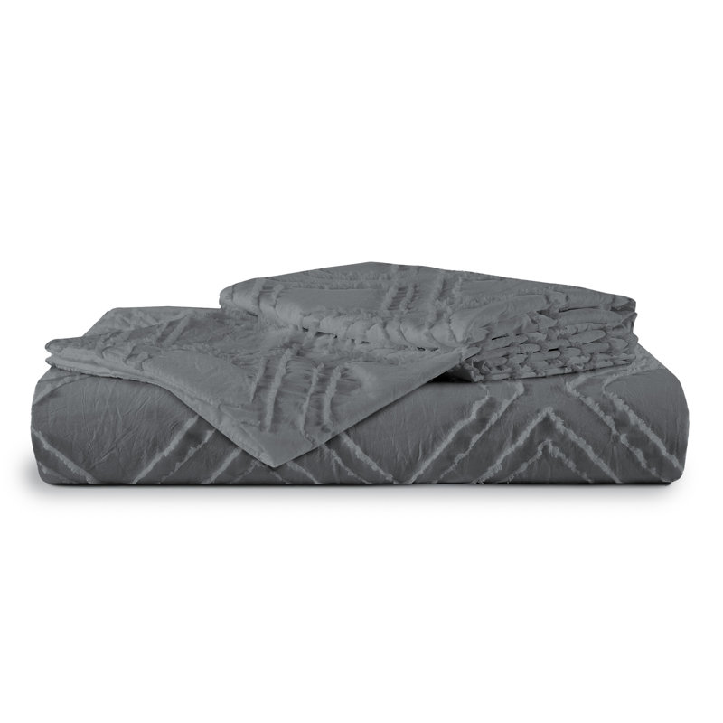 Averyonna Duvet Cover, Green Wave, Queen Duvet Cover + 2 Standard Pillowcases