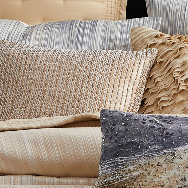 Copper Sequin Square Pillow Cover & Insert