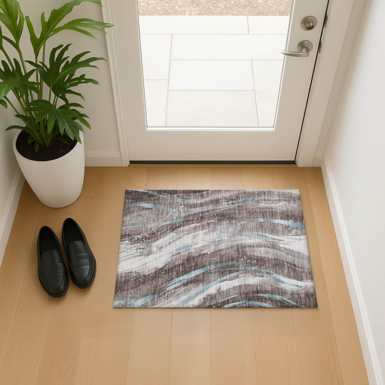 Premium Machine Washable Slesnick AMF1676 Swirls Rug