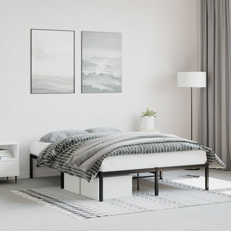 Akenside Bed, Black, Double (4'6)