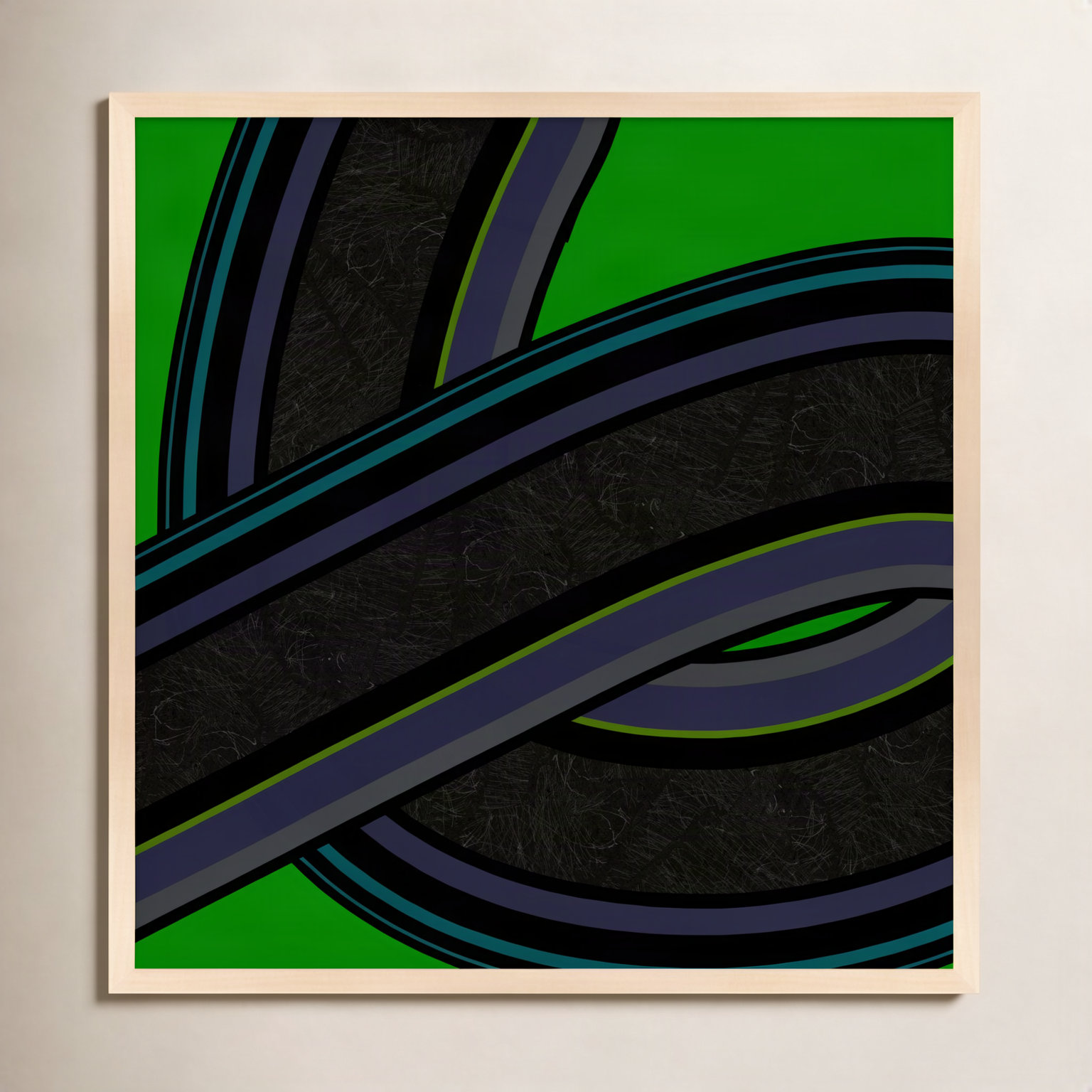 Twisted Road by Jacques Pilon, 30" H x 30" W x 1.25" D, Maple Wood
