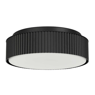 9 Inch Black LED Flush Mount Ceiling Light, 35W 1400LM, 5CCT Selectable 2700K-5000K, Dimmable, Etched White Glass, cETLus Listed, Easy Install for Dry & Damp Locations