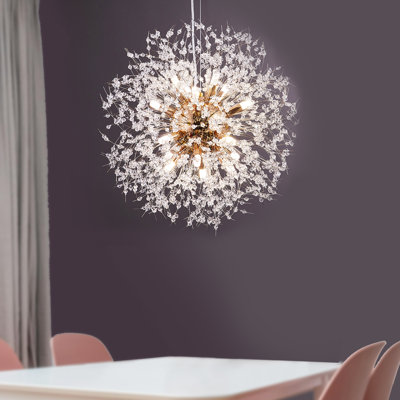 Lustre perlé en cristal 12 lumières Shugar