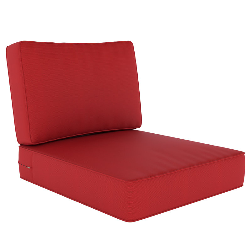 Wayfair Custom Outdoor Deep Seating Cushion With Sunbrella Fabric, Canvas Aruba Sunbrella® Canvas, 26" x 30"
