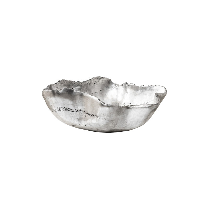Bol en résine composite, feuille d'argent, petit